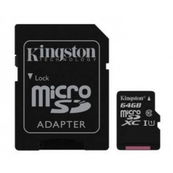 TARJETA MEMORIA MICRO SD 64GB KINGSTON clase 10 (canon incluido)